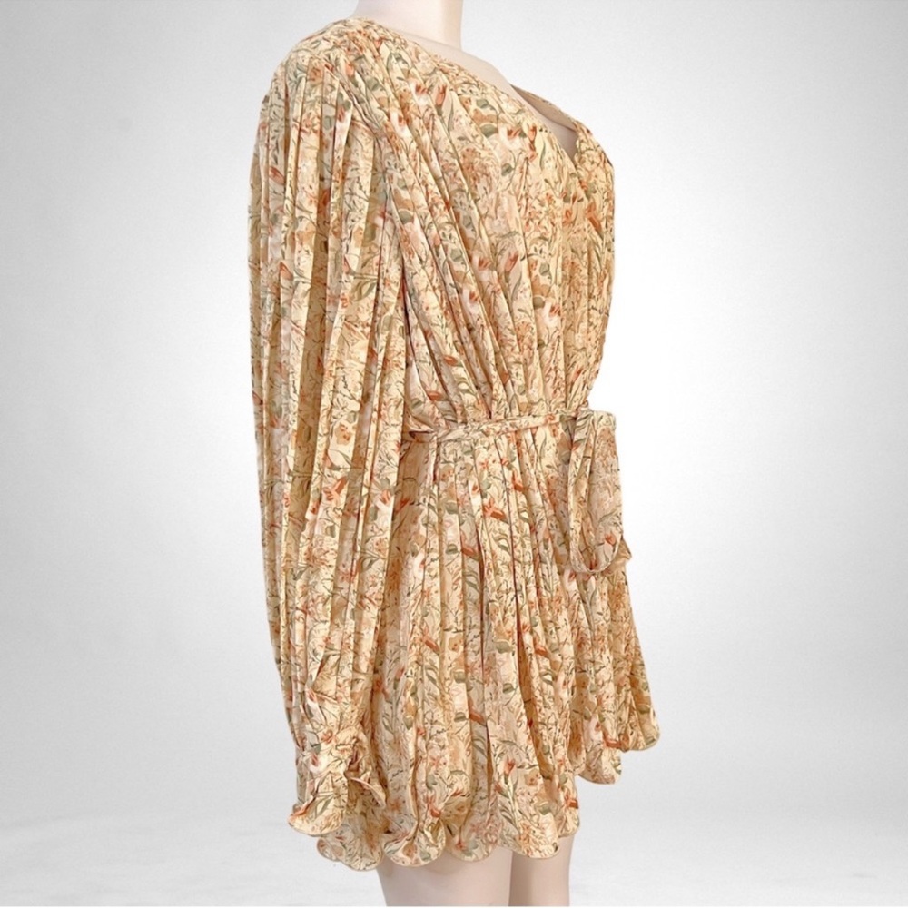 NEW Endless Rose Pleated Floral Jumper Beige SZ M - Picture 12 of 12